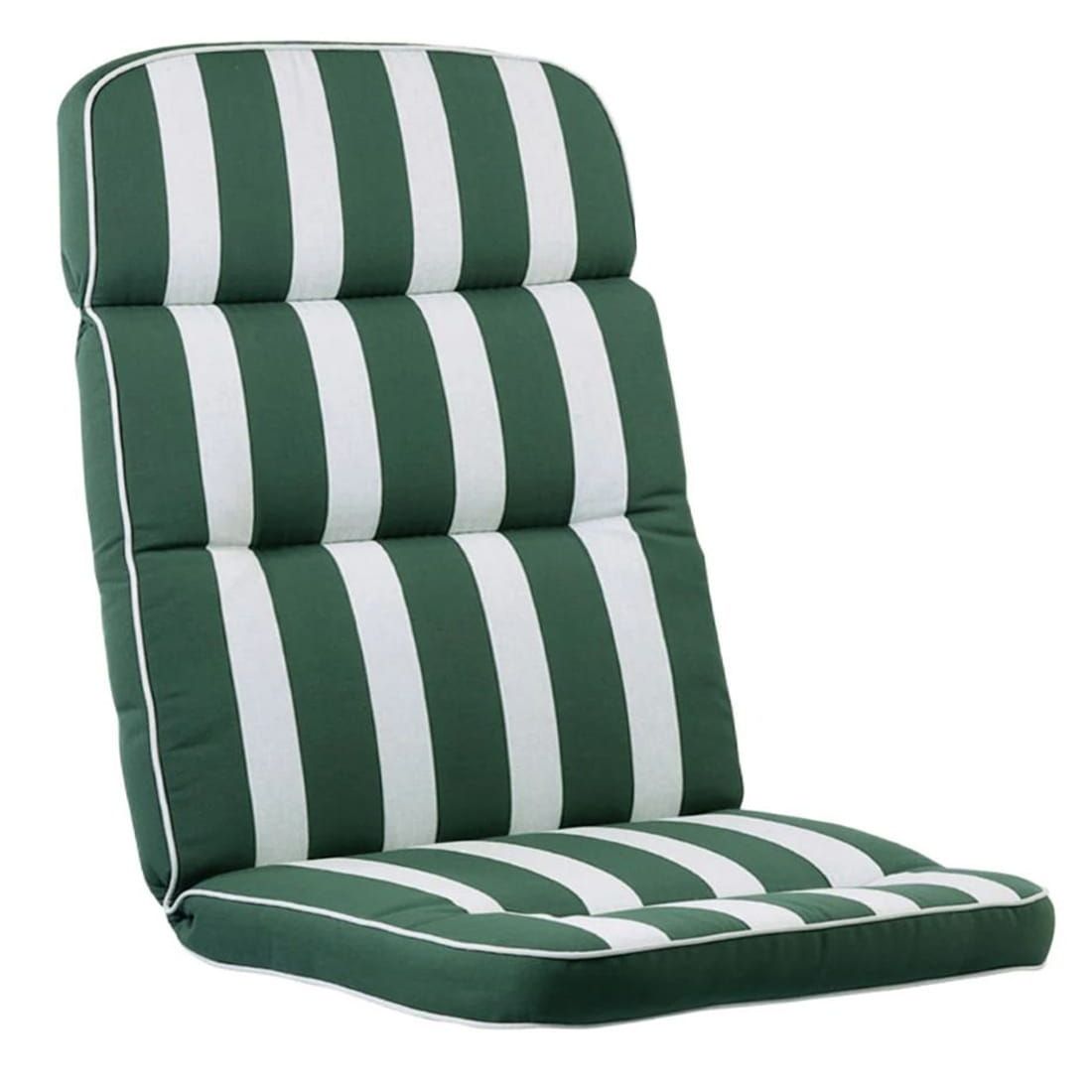 KETTtex Sesselauflage hoch 120x50x7cm Dralon Grün Gestreift/Uni