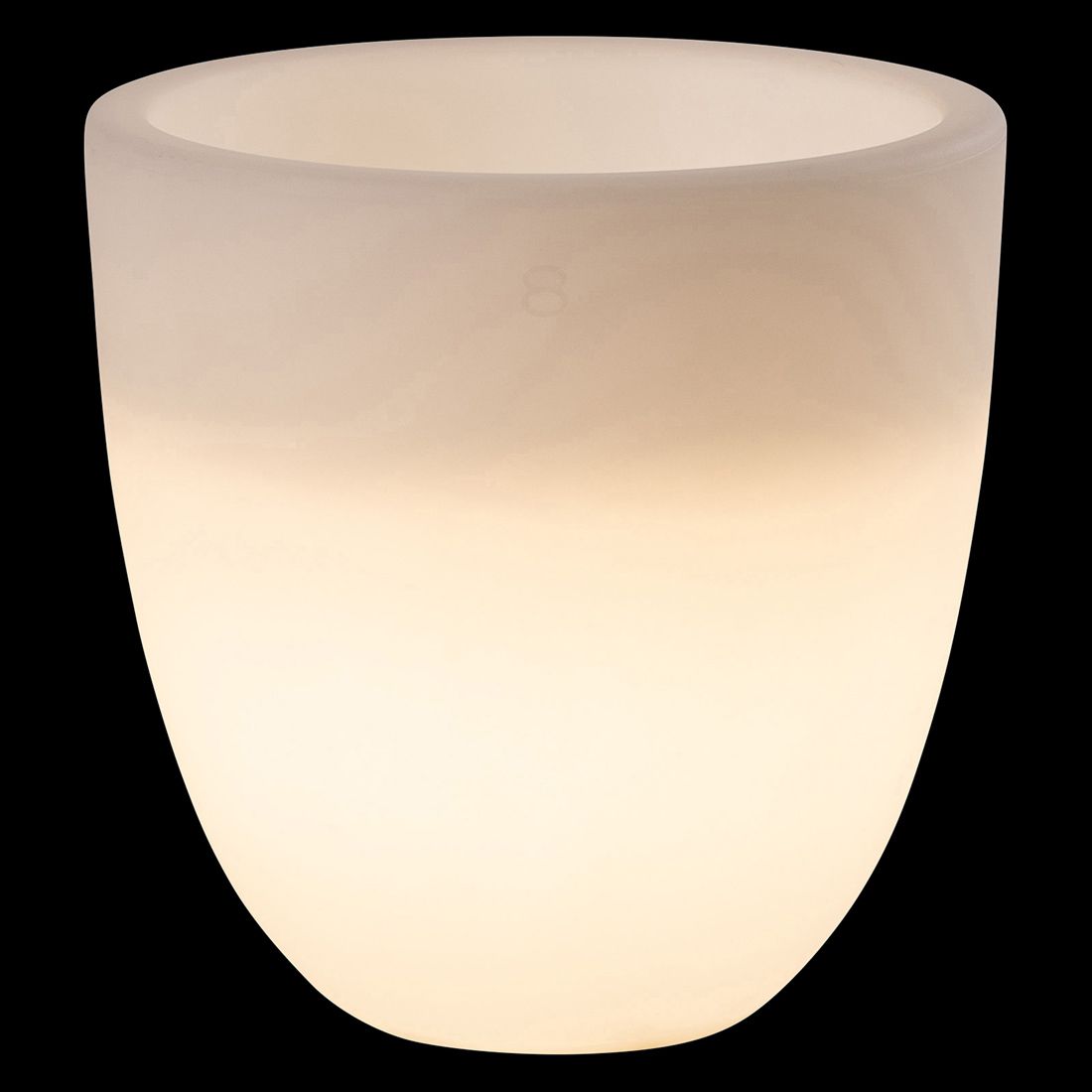VON HASTEDT Pro Curvy Pot S PLUS SMART Pflanzkübel H39cm Ø39cm LED