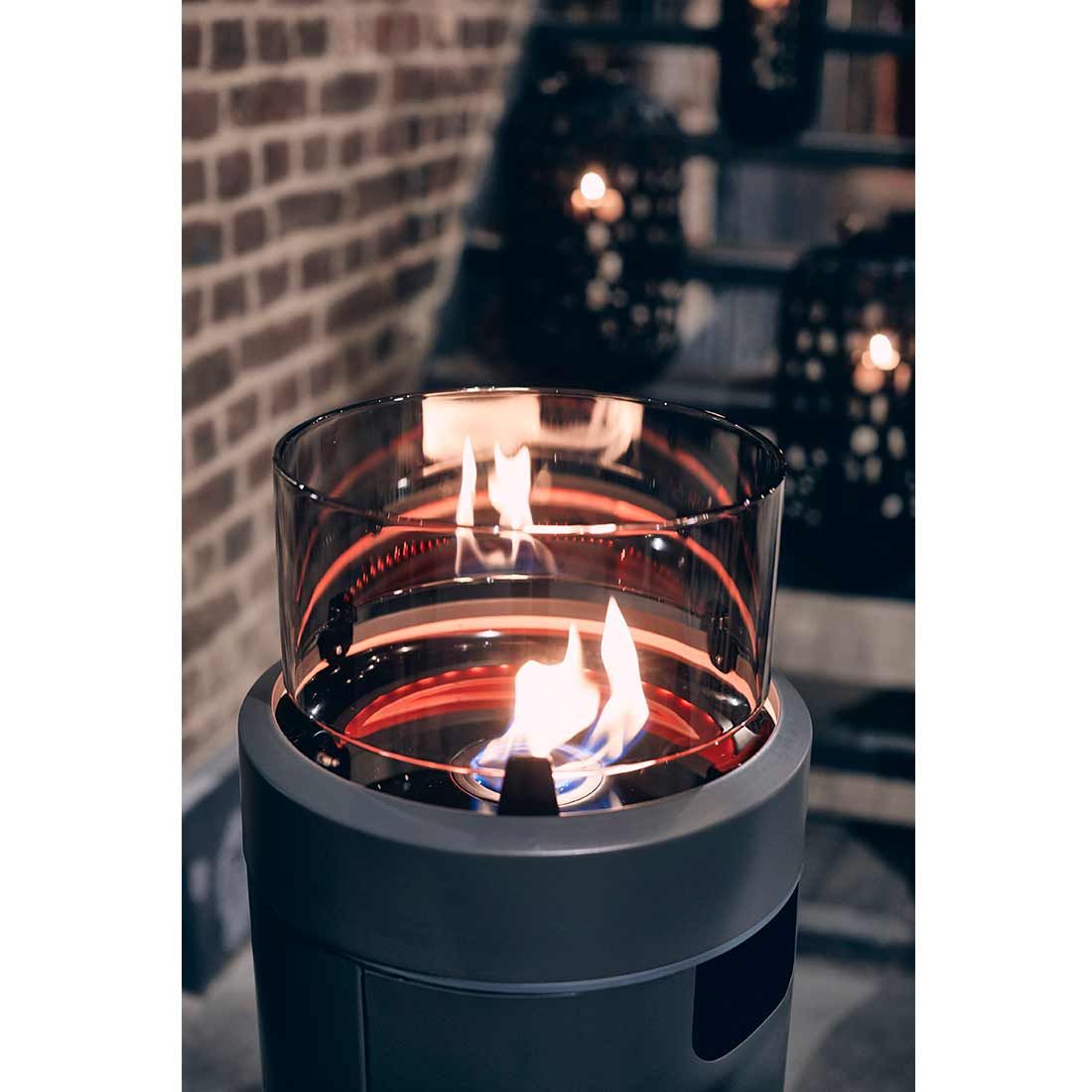 Enders NOVA LED M Gas-Feuersäule Ø36x88 cm Edelstahl