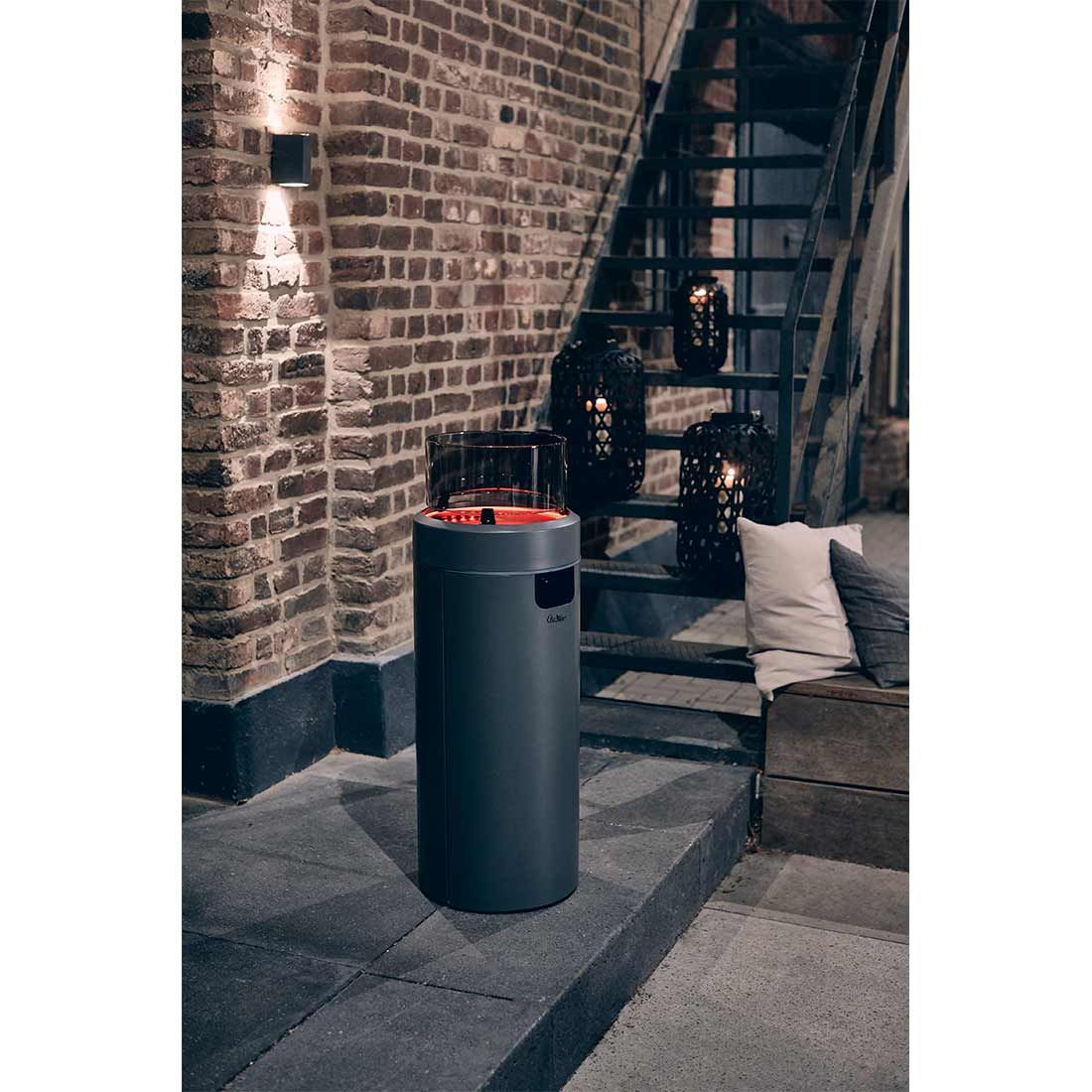 Enders NOVA LED M Gas-Feuersäule Ø36x88 cm Edelstahl