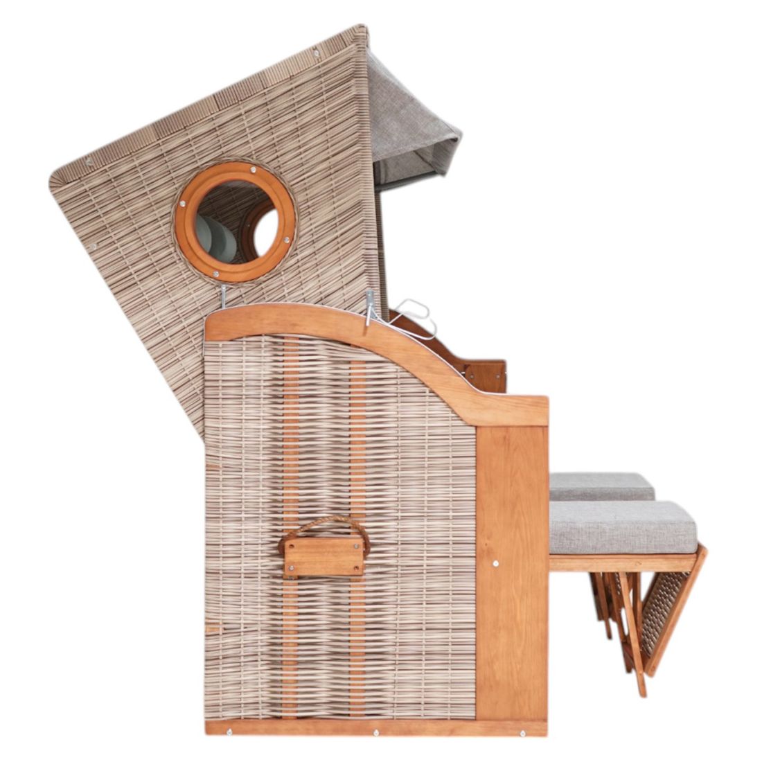 deVries Pure Wave XL Strandkorb Geflecht/Pinie Des. 488