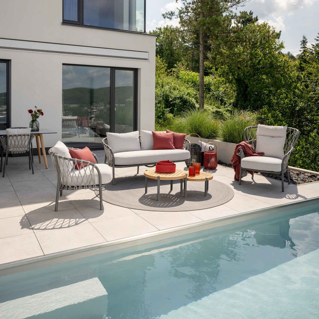 Stern Klea Gartensofa Aluminium/Rope/Outdoorstoff