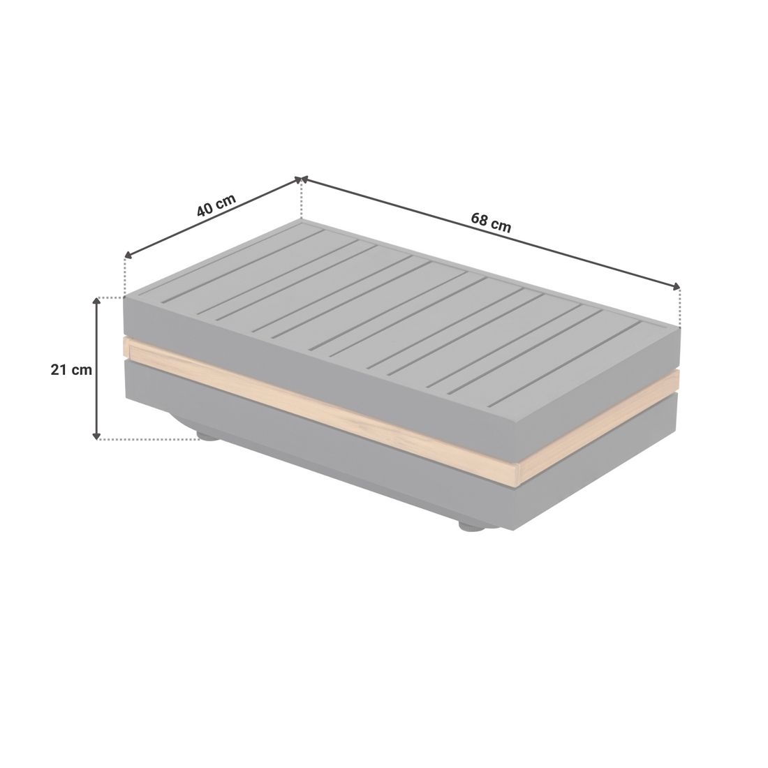 OUTLIV. Triest Loungetisch 68x40cm Aluminium