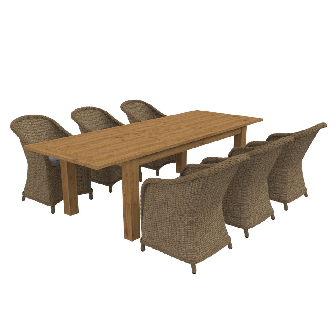 OUTLIV. Coventry Gartenmöbel-Set L (6 Plätze) Tisch 200/260x100cm