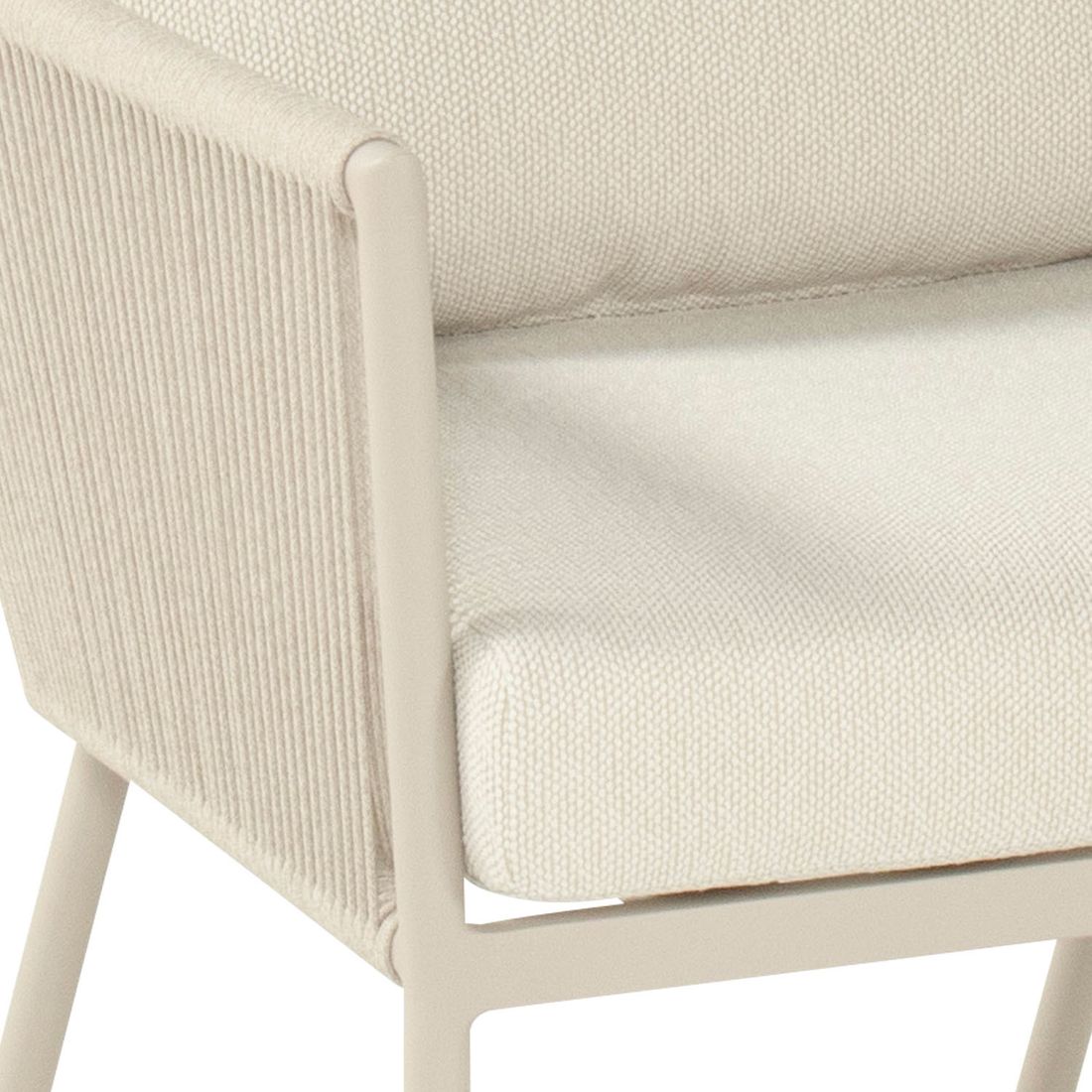 Hartman Zaragoza Low Dining Gartensessel Aluminium mit Sitz- und Rückenkissen