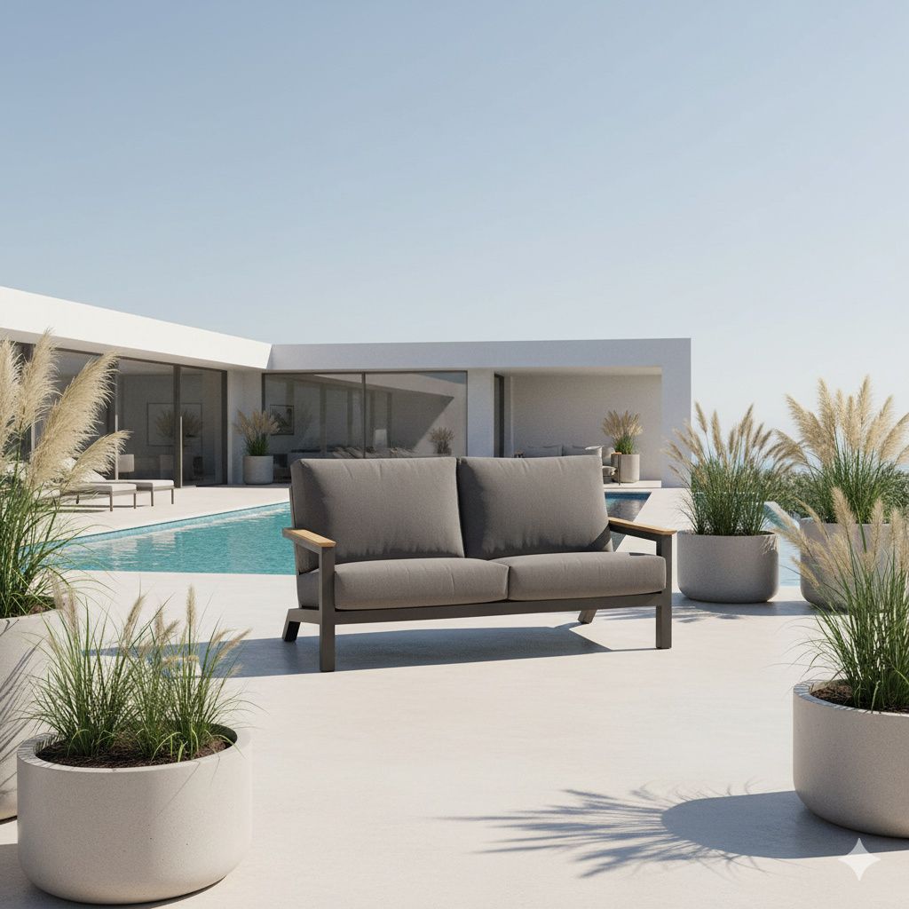 4Seasons Capitol Gartenloungesofa Aluminium/Olefin