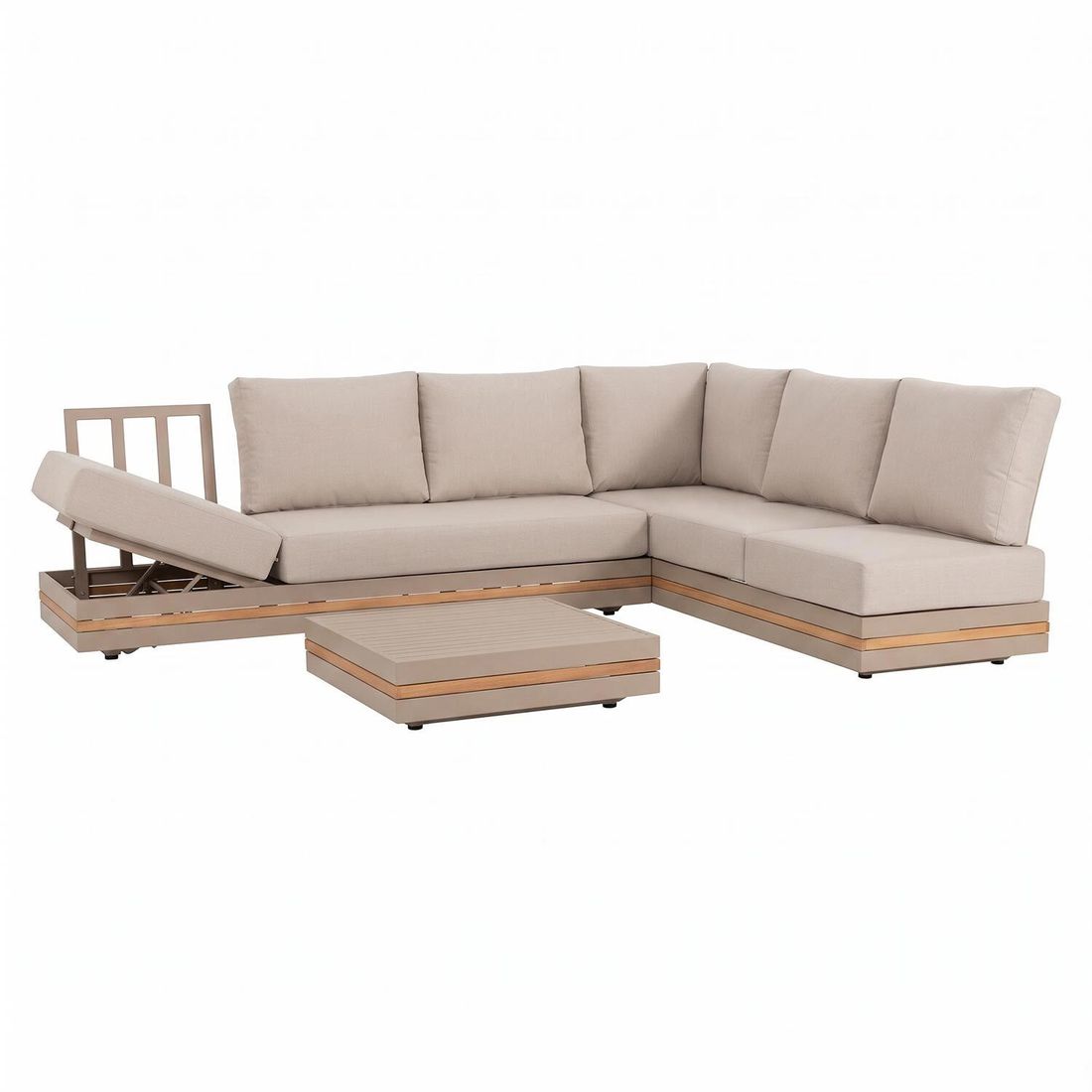 OUTLIV. Triest Ecklounge inkl. Loungetisch Aluminium/Spunpolyester