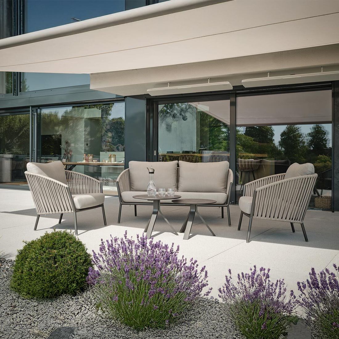 Stern Cliff Gartenloungesofa Aluminium/Rope/Polyacryl