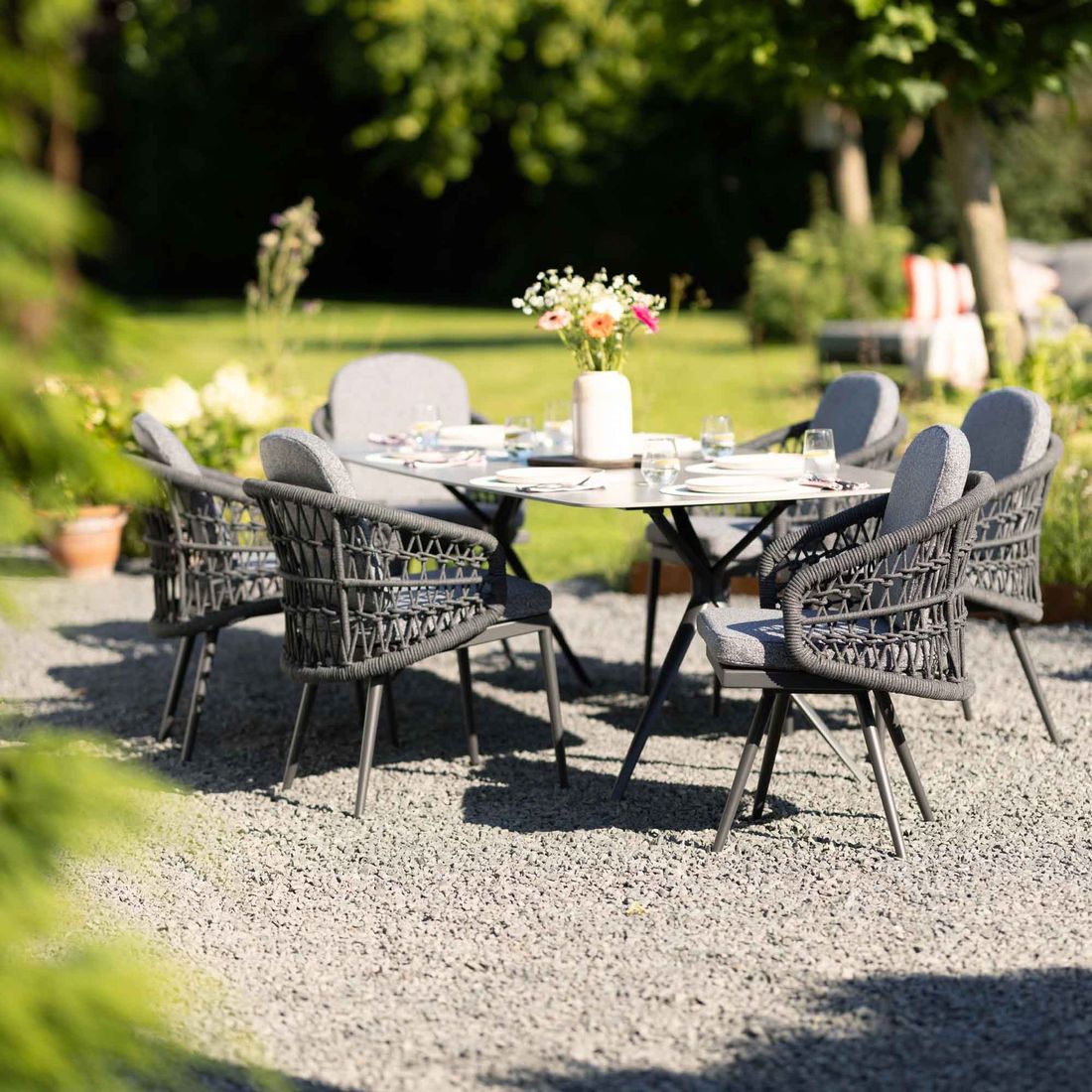 Interliving 7012 Gartensessel Aluminium/Rope