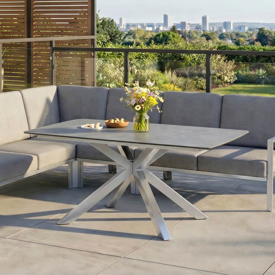 Kettler Cubic Gartentisch 180x100cm Aluminium/HPL