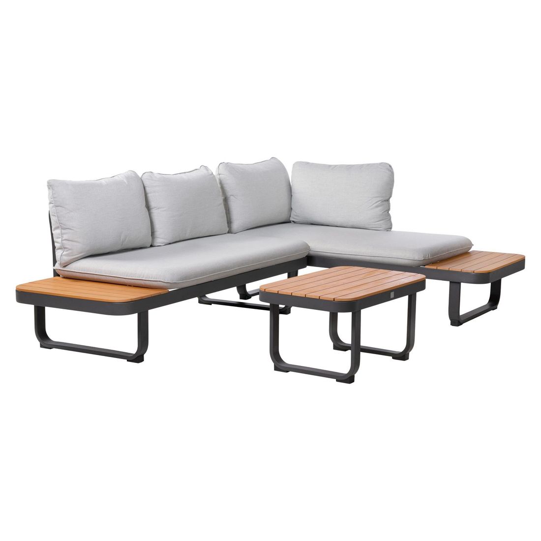 OUTLIV. Madagaskar Ecklounge Aluminium/Akazie/Polyester