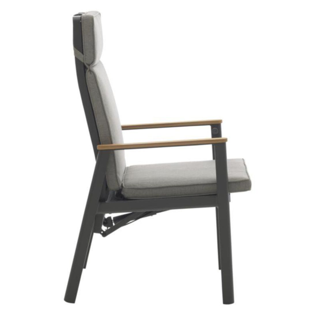 Interliving 7014 Gartensessel Sitztiefe verstellbar Aluminium mit Sitz- und Rückenkissen