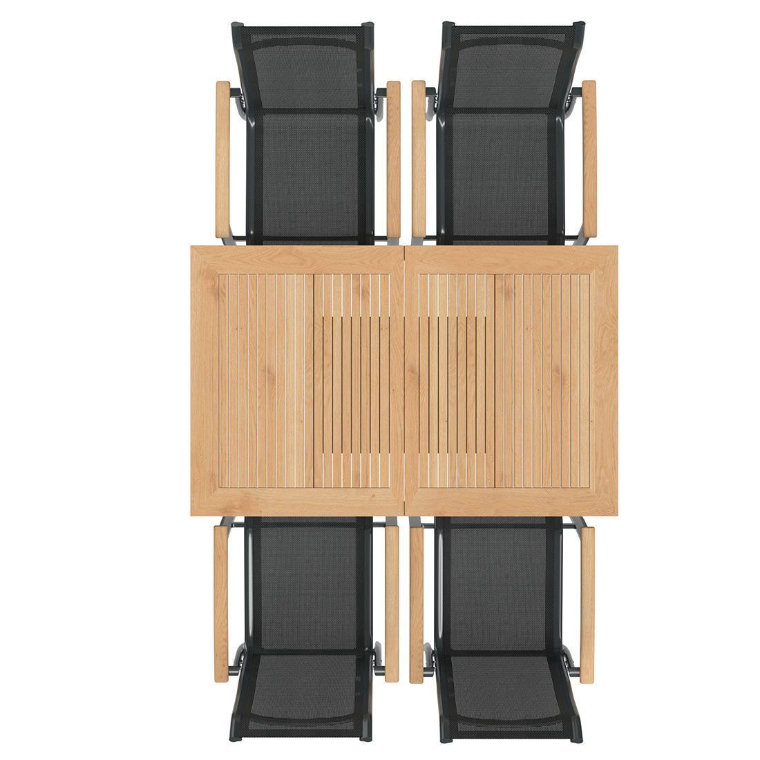 OUTLIV. Alpha Gartenmöbel-Set M (4 Plätze) Tisch 150/210x90cm