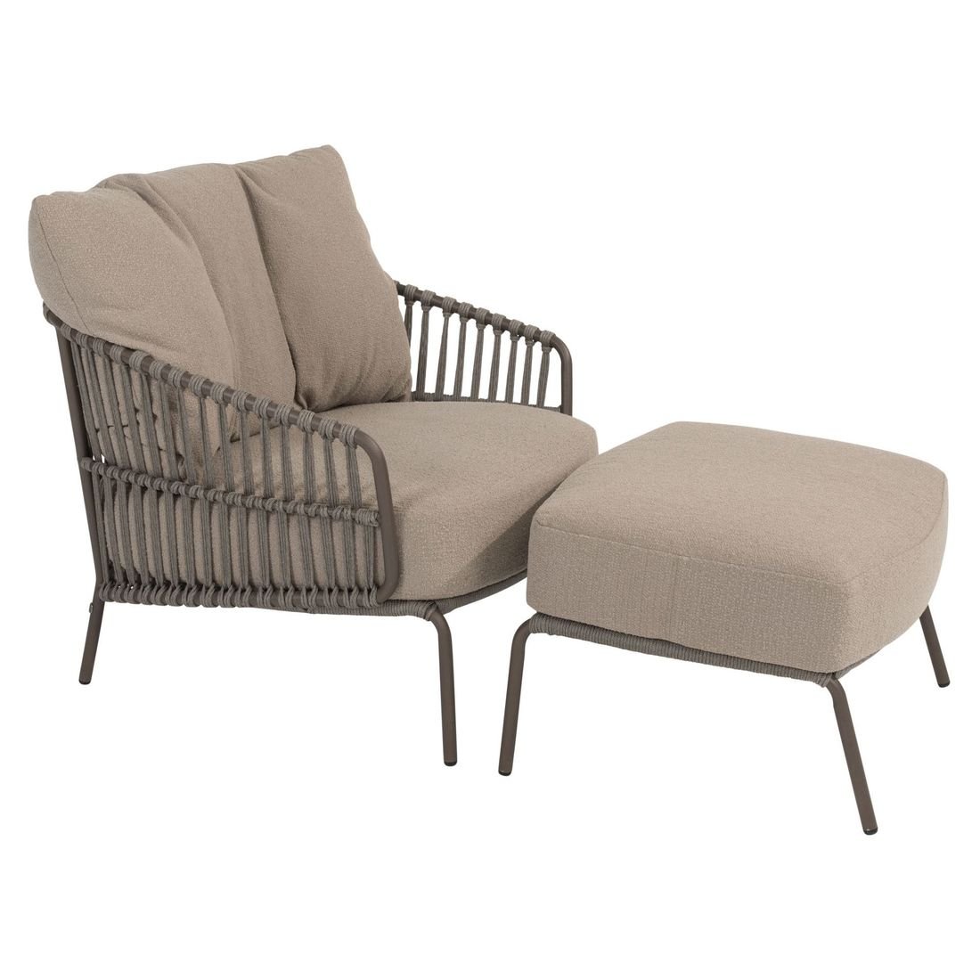 4Seasons Capalbio Loungehocker Edelstahl/Olefin