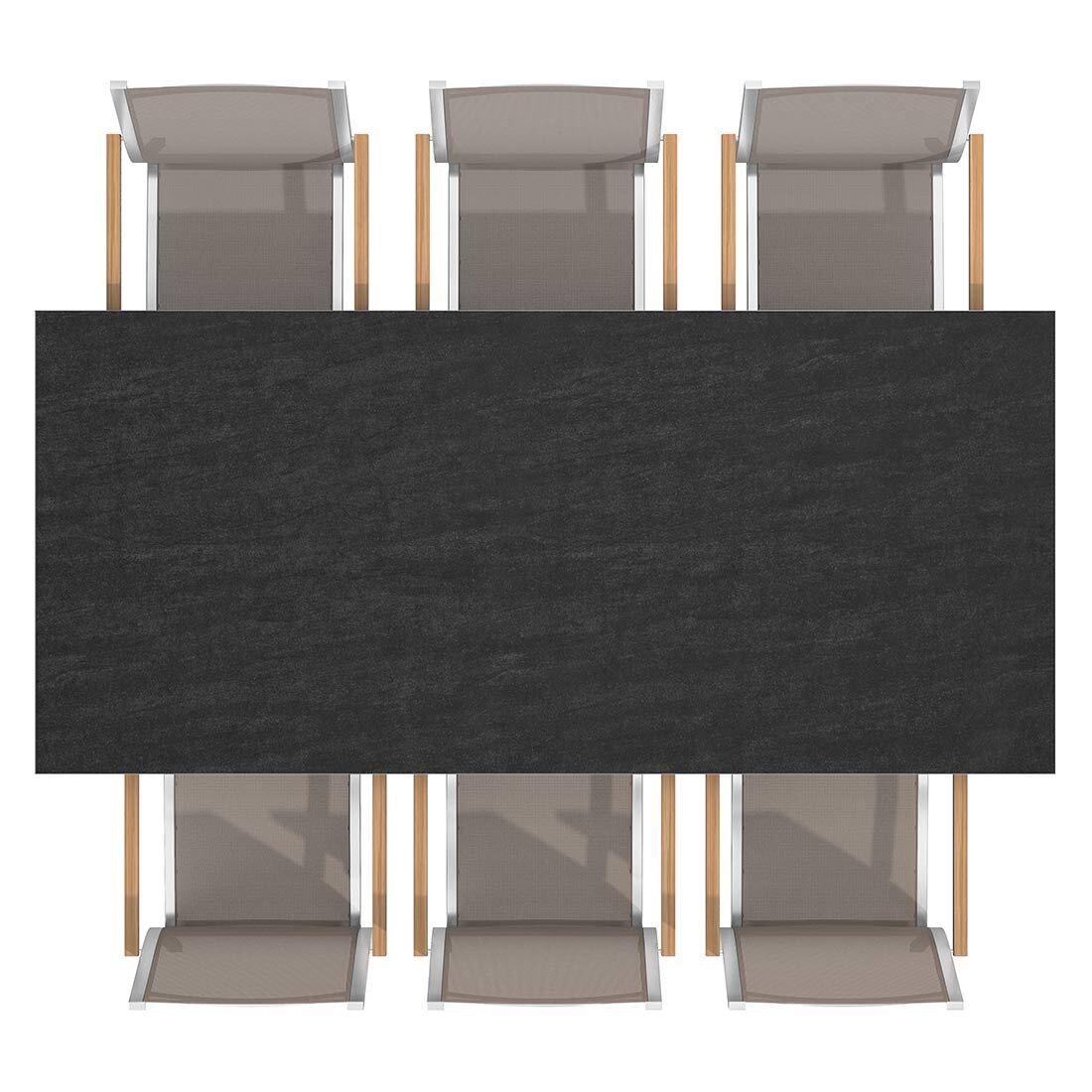 Stern Cardiff Gartenmöbel-Set L (6 Plätze) mit OUTLIV. Tisch 220x100cm
