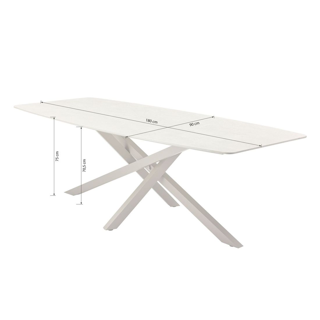 LC Garden Como Gartentisch Aluminium/Sinterstone