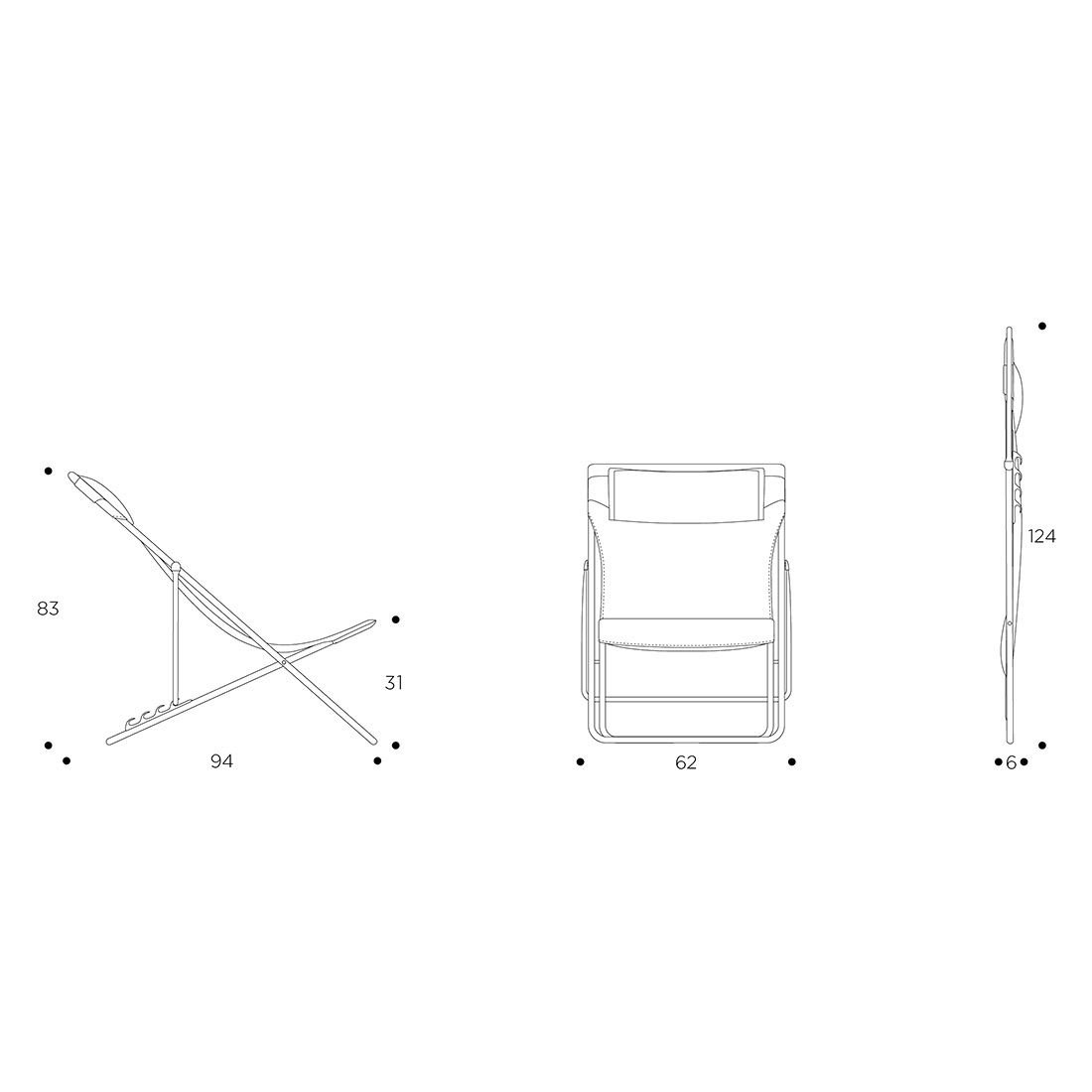 Lafuma Maxi Transat+ Liegestuhl Stahl/BeComfort