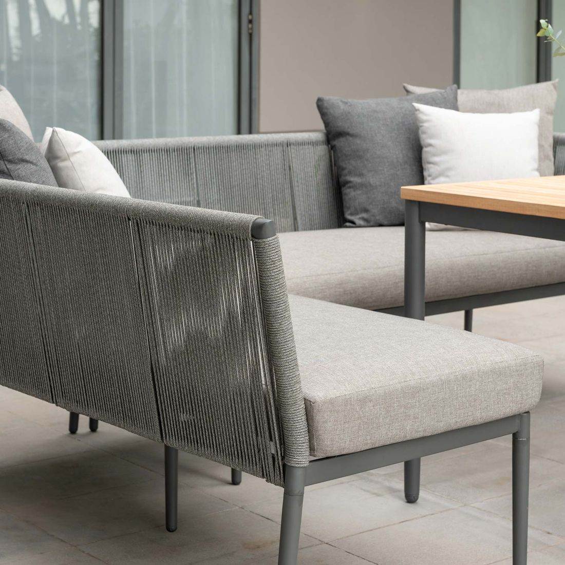 LifestyleGarden Topaz Diningsofa Aluminium/Rope/Olefin