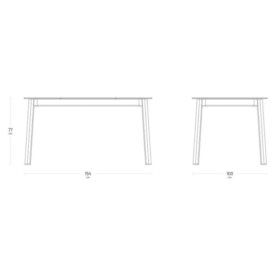 Lafuma Oron Gartentisch 154x100cm Aluminium/HPL