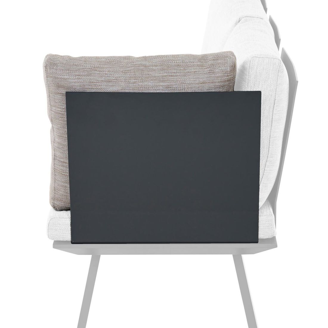 Siena Garden Repton Ansteckteil für Diningsofa Aluminium/Texfabric