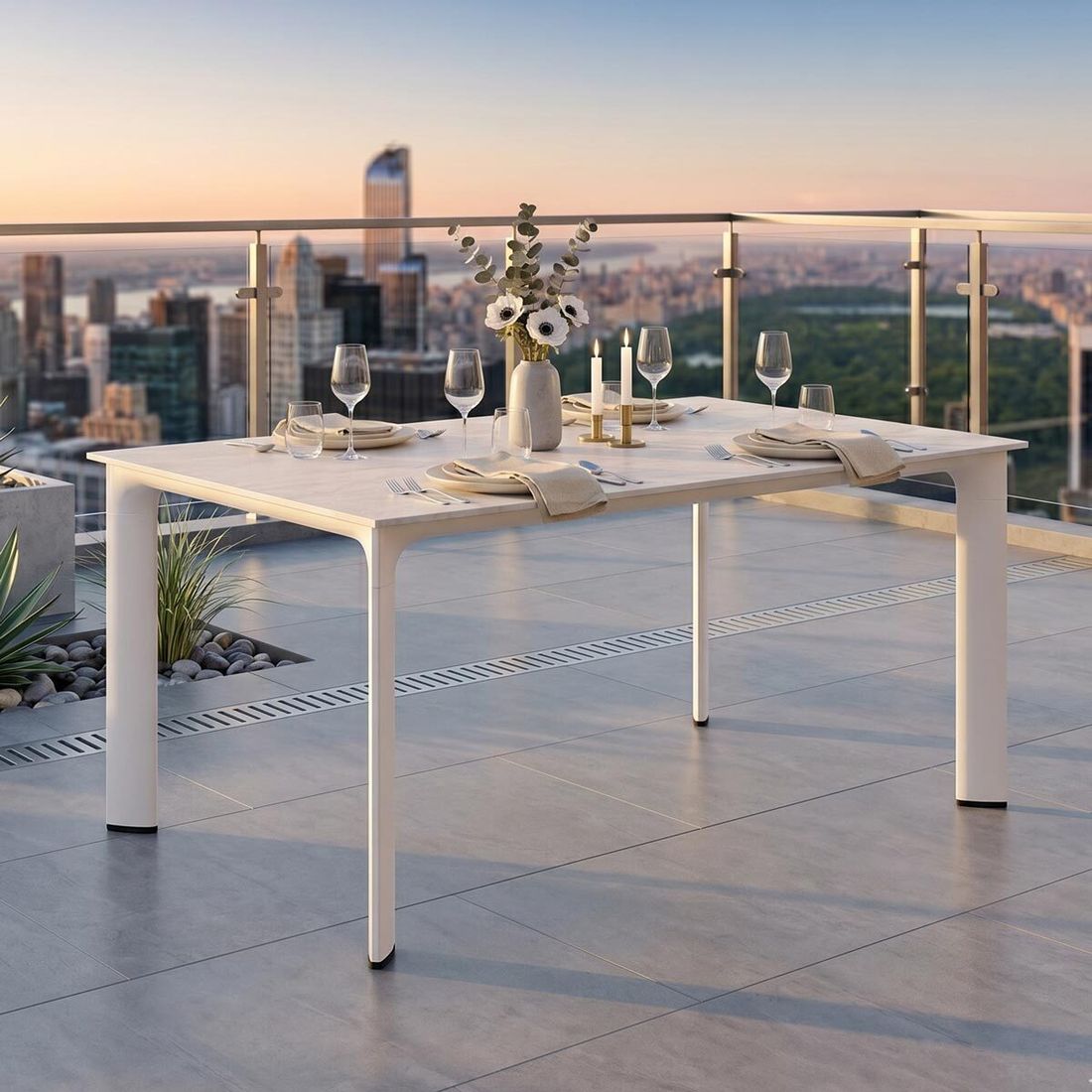Kettler Diamond Gartentisch 160x95cm Aluminium/Kettalux-Plus