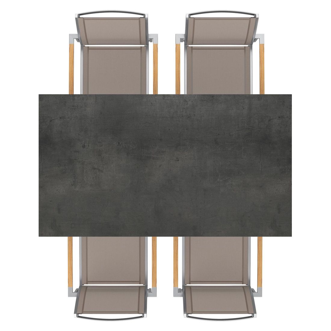 OUTLIV. Oviedo Gartemöbelset 5-tlg. mit Tisch 160x90 cm