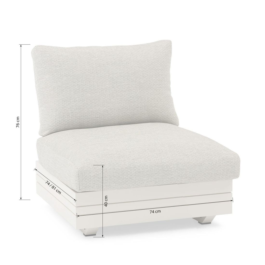 Zebra Cubo Neo Mittelmodul Aluminium/Sunproof