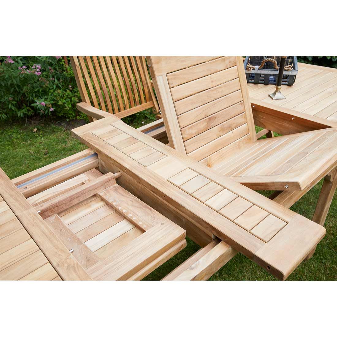 LC Garden Riva Ausziehtisch 180/280x100cm Teak