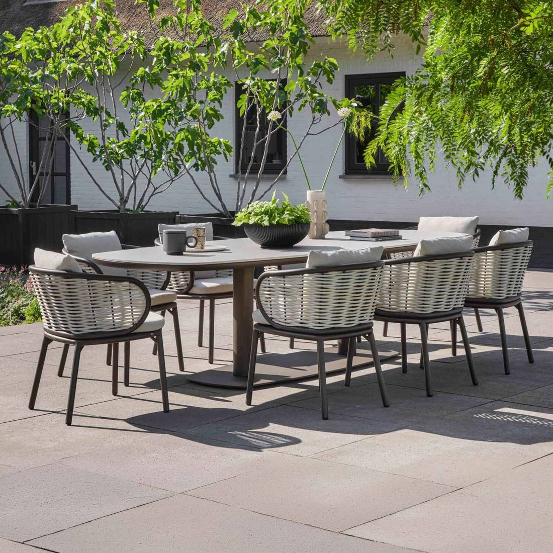 Apple Bee Melville Gartentisch 280x110cm Aluminium/Sinterstone