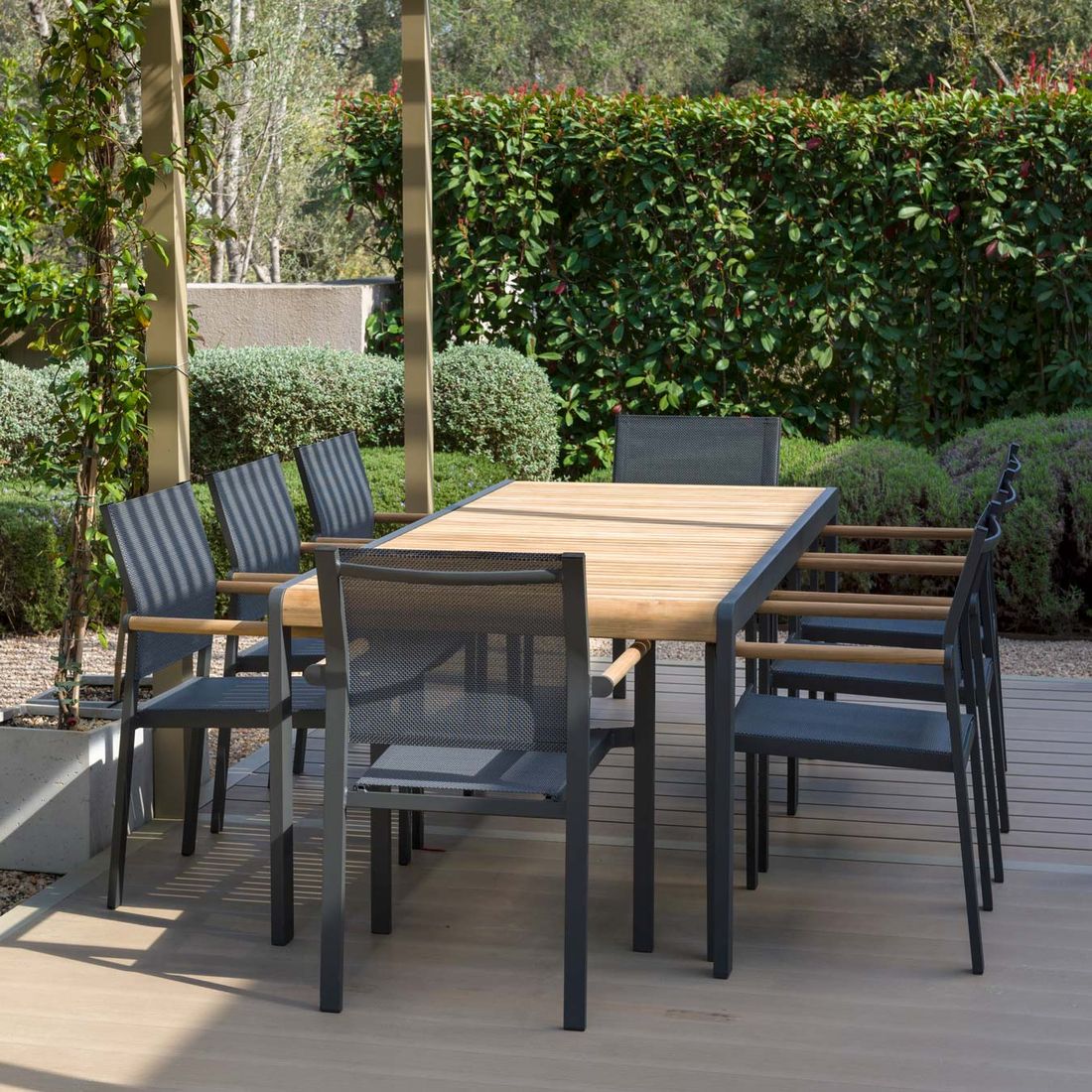 LifestyleGarden Amber Gartenmöbel-Set XL (8 Plätze) Tisch 221x95cm