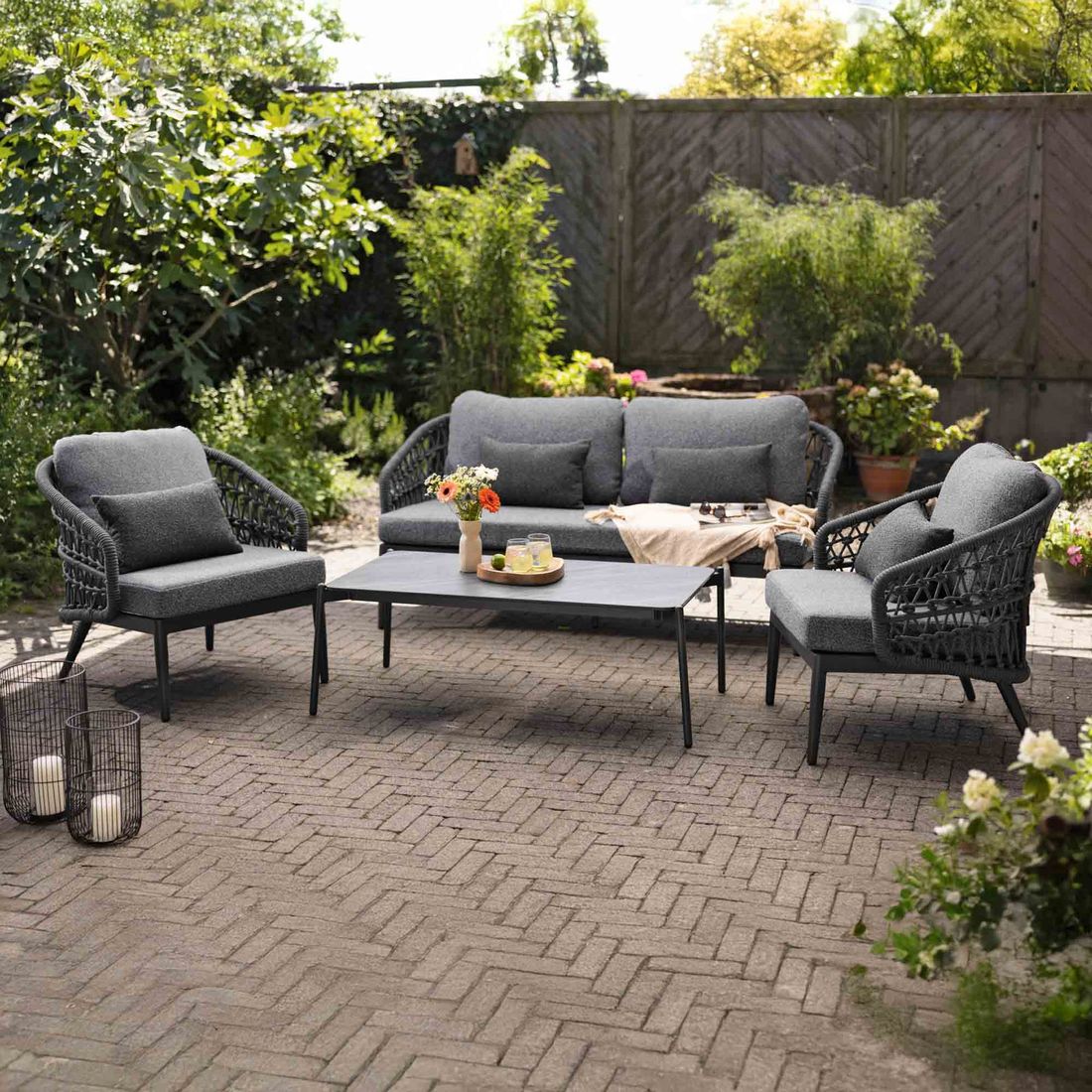 Interliving 7013 Loungeset Aluminium/Rope/Olefin