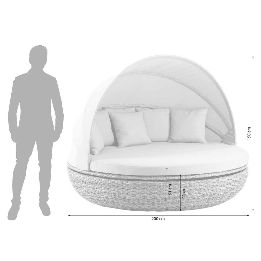 Domus Ventures Cardiff Sonneninsel Geflecht/Olefin