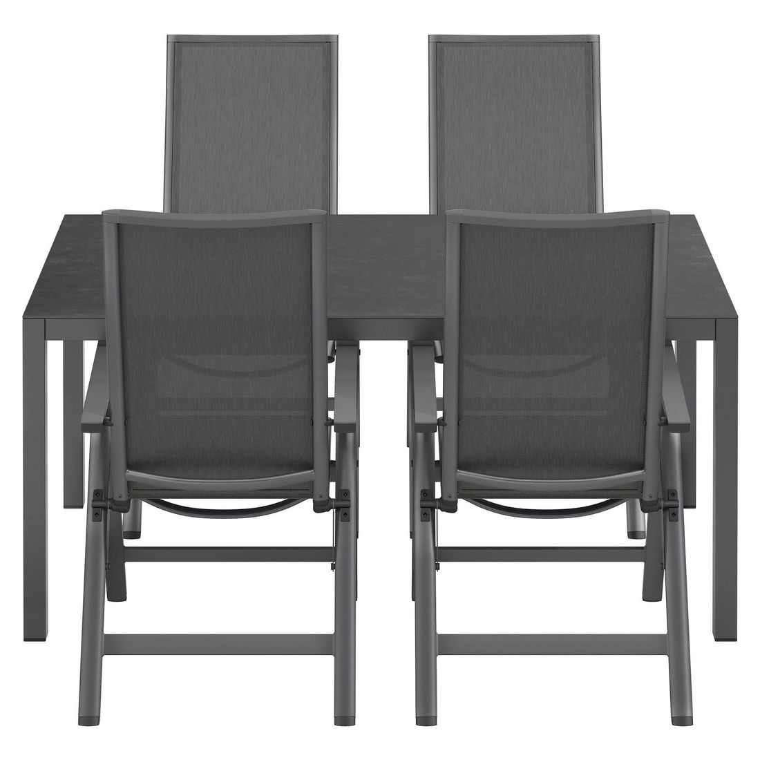 OUTLIV. Jacob Gartenmöbel-Set M verstellbar (4 Plätze) Tisch 160x90cm