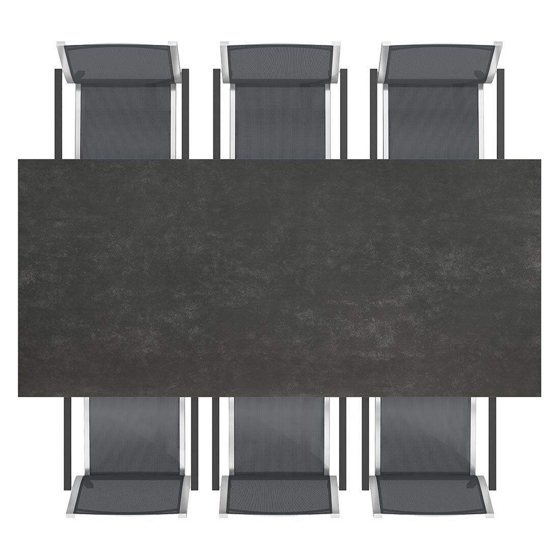Stern Cardiff Gartenmöbel-Set L (6 Plätze) mit OUTLIV. Tisch 220x100cm