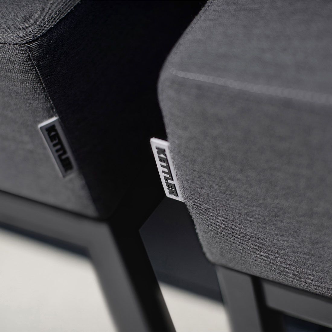Kettler Pure City-Line Hocker Aluminium/Sunbrella