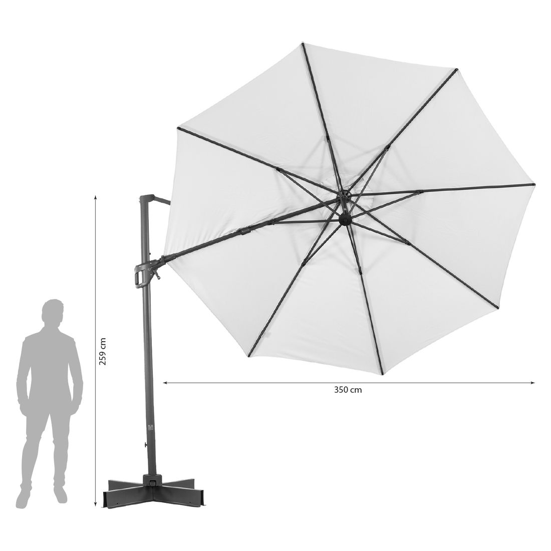 OUTLIV. Ravenna Ampelschirm Ø350cm