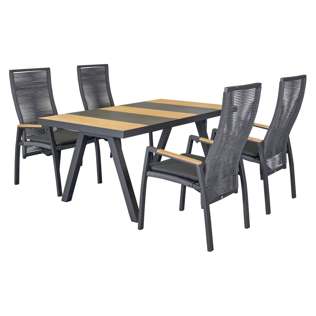 LC Garden Kumasi Gartentisch 167x90,5cm Aluminium/Teak/Keramik