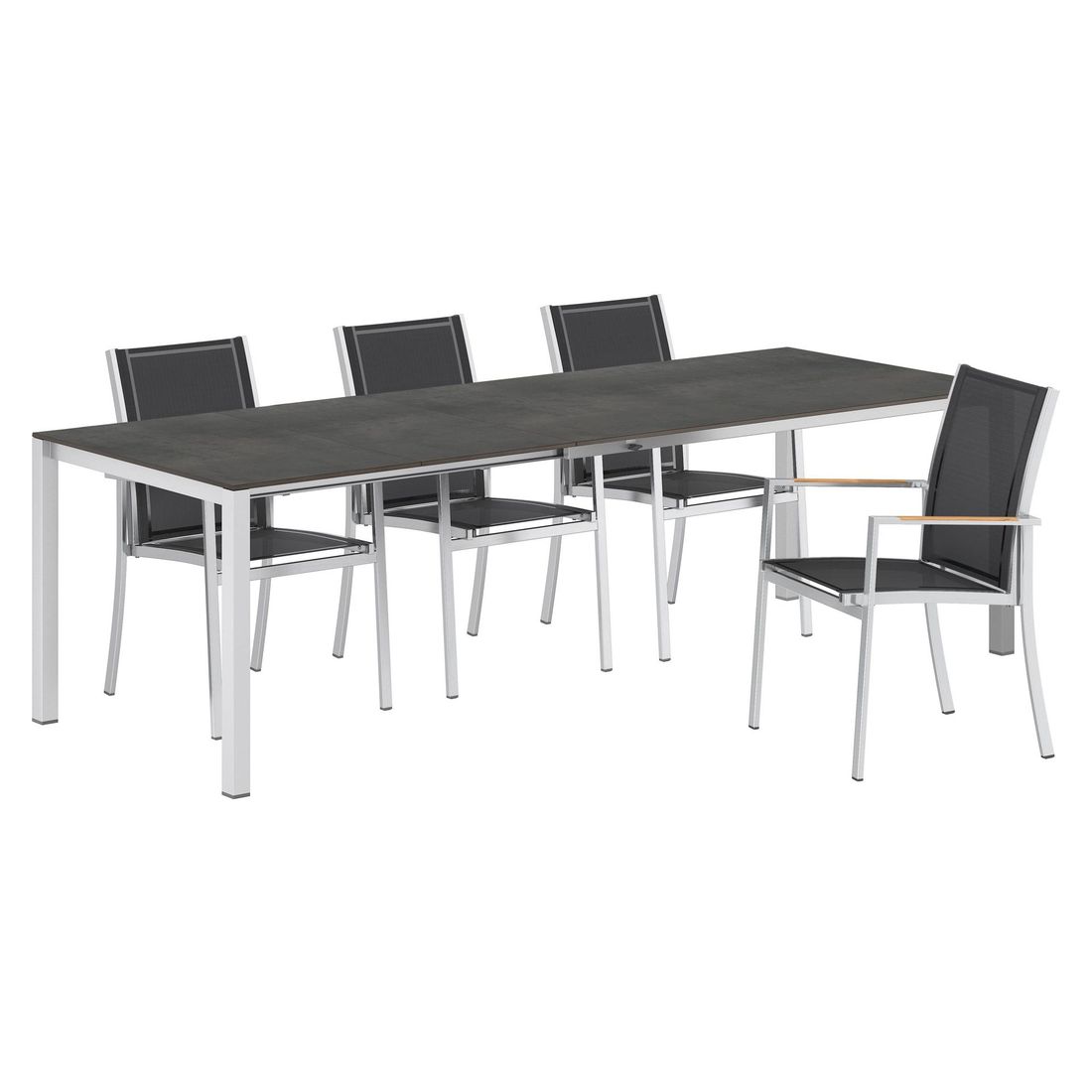 OUTLIV. Oviedo Gartenmöbel-Set M (4 Plätze) Tisch 160/217/269x92cm