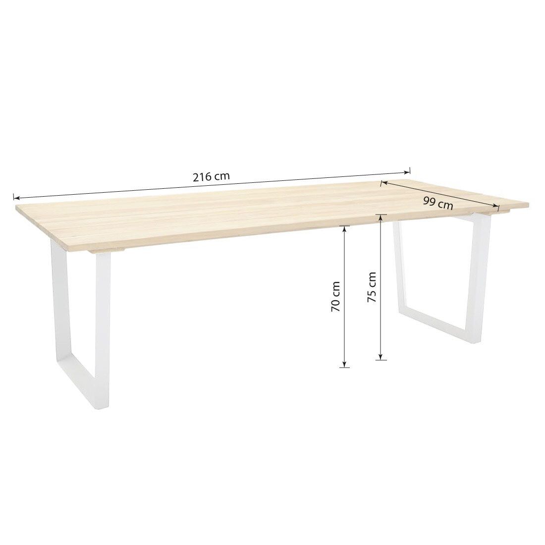 LifestyleGarden Jimmy Dininglounge Tisch 216x99cm Aluminium/Olefin