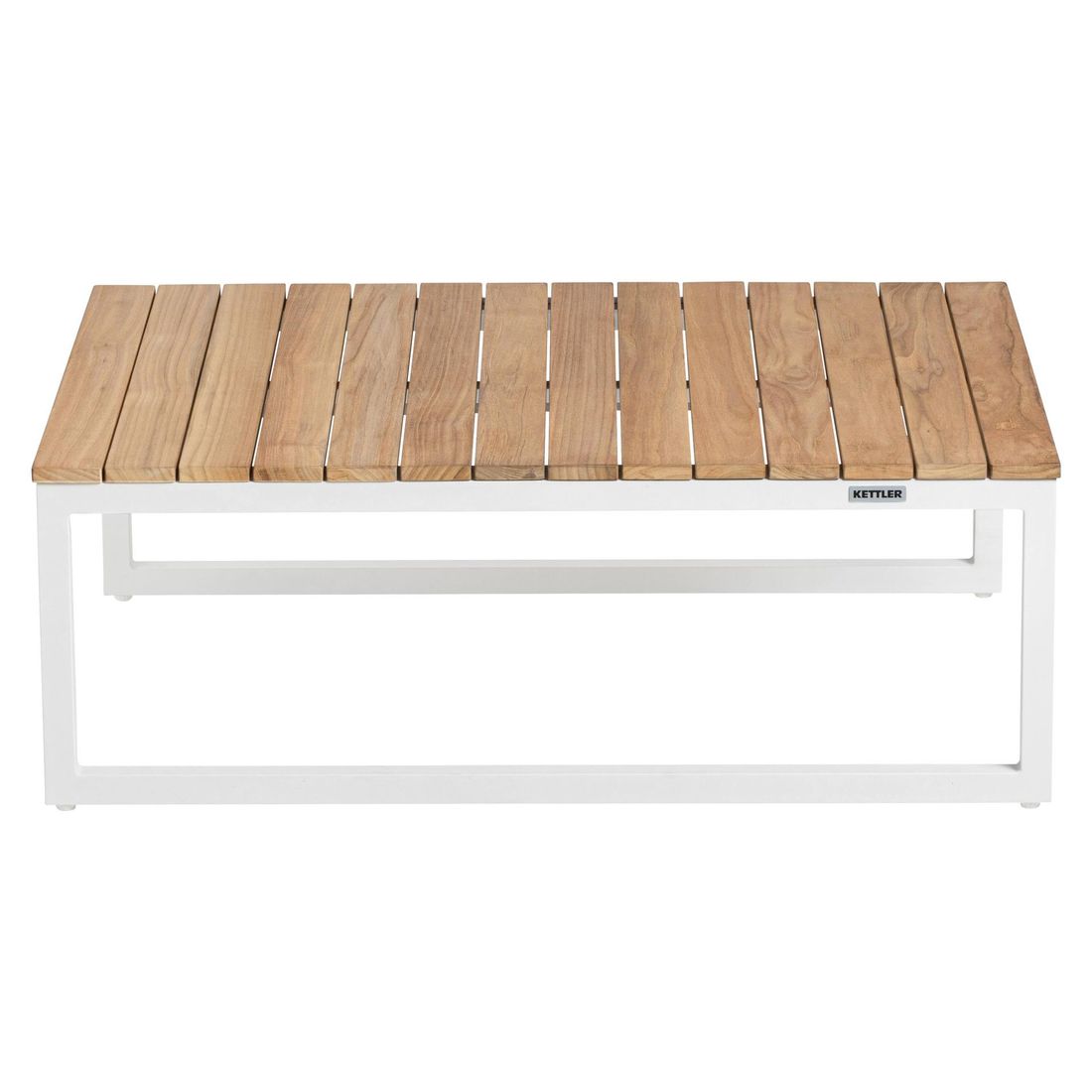 Kettler Ocean Skid Platform Loungetisch 95x70cm Aluminium/Teak