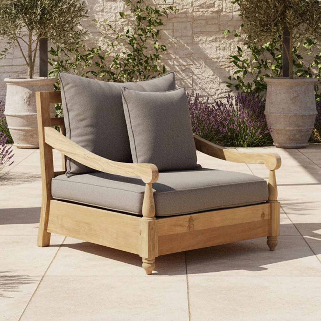 OUTLIV. Portofino Loungesessel Teak recycelt/Sunproof
