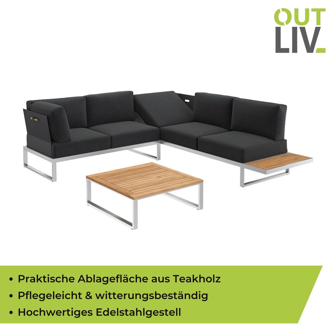 OUTLIV. Capri Ecklounge Edelstahl/Kunstfaser