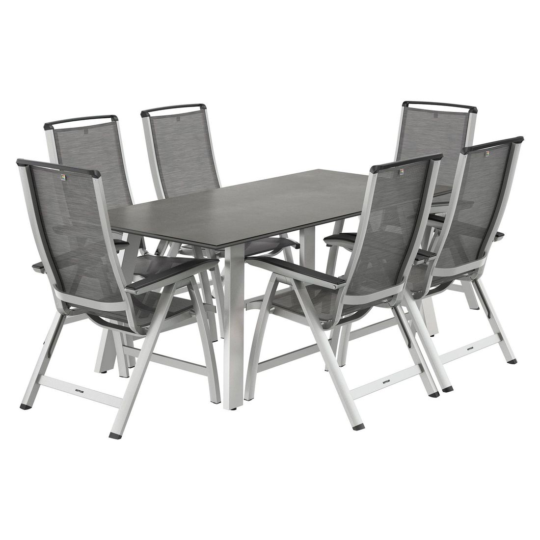 Kettler Forma II Gartenmöbel-Set L (6 Plätze) mit OUTLIV. Tisch 180x90cm