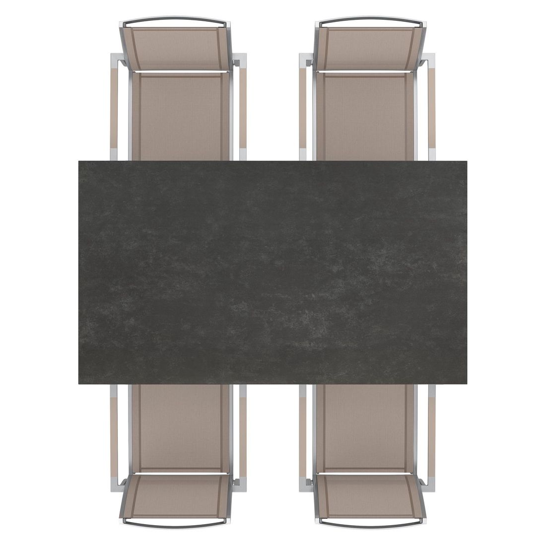 OUTLIV. Oviedo Gartenmöbel-Set M (4 Plätze) Tisch 160/217/267x92cm