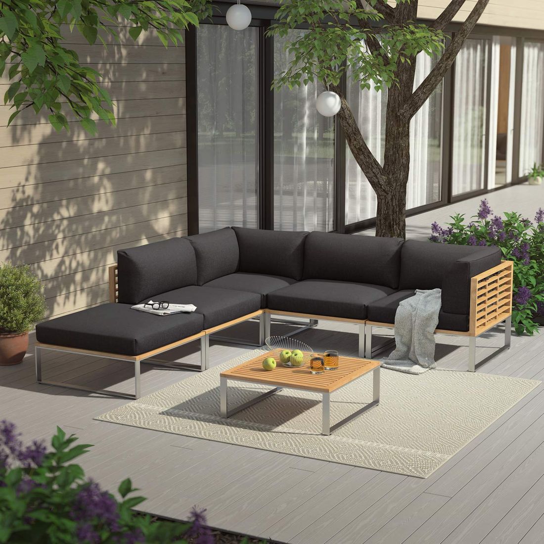 OUTLIV. Sumba Ecklounge Edelstahl/Polyester