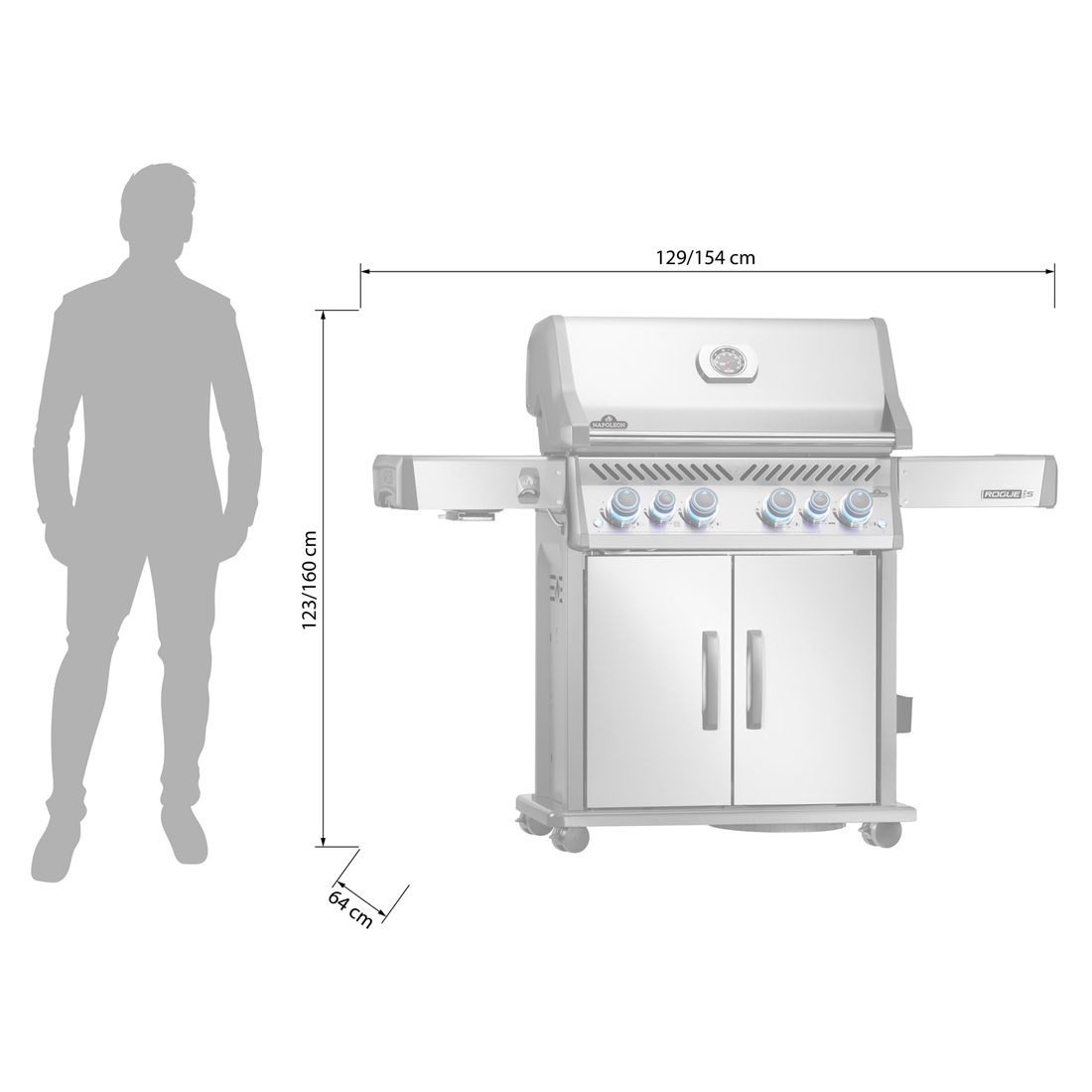 Napoleon Rogue PRO-S 525 Gasgrill mit Edelstahl-Rosten