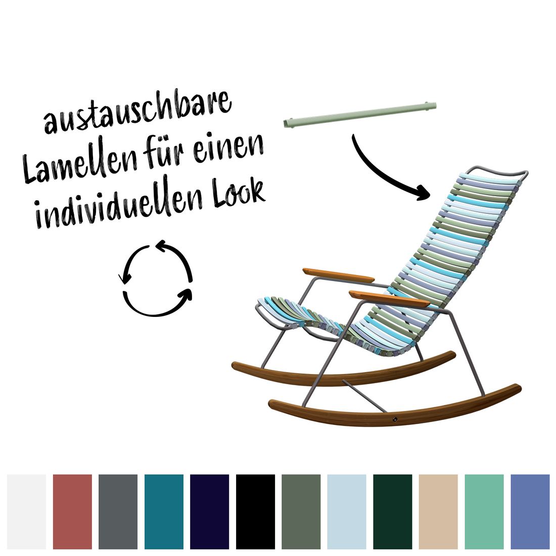 Houe Click Schaukelstuhl Stahl/Kunststoff