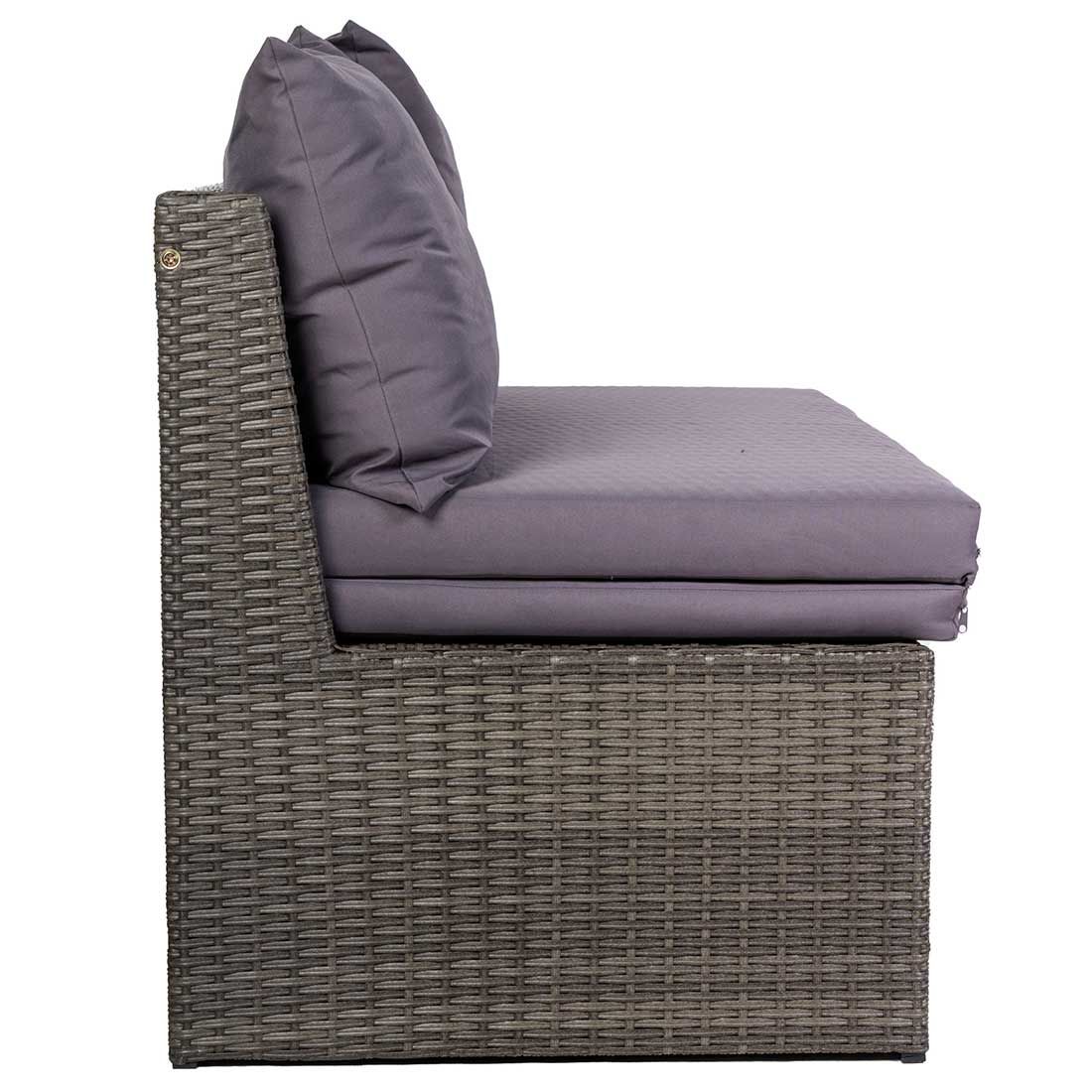 OUTLIV. Multifunktionales Daybed Aluminium/Polyrattan