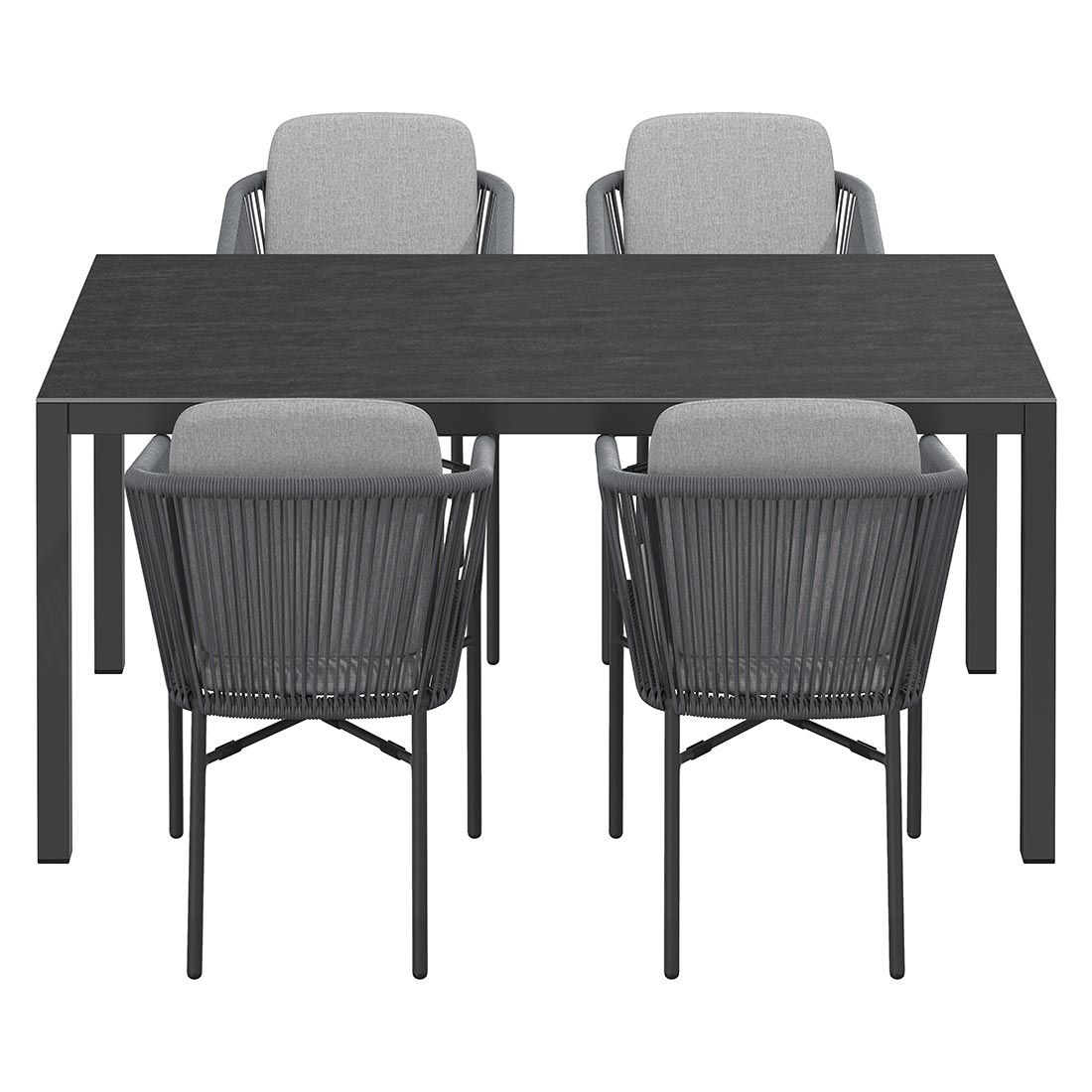 OUTLIV. Ohio Gartenmöbel-Set M (4 Plätze) Tisch 160x90cm