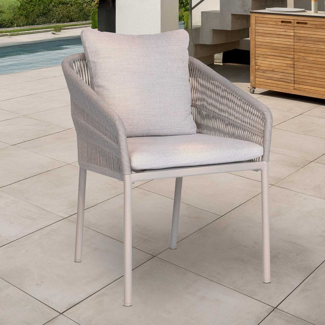 Stern Jella Stapelsessel Aluminium/Rope/Outdoorstoff